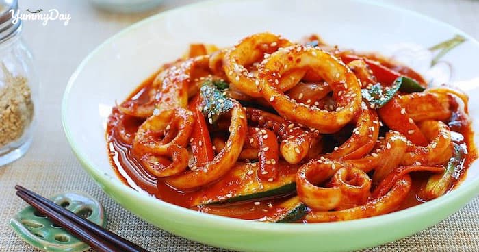 Cách làm bạch tuộc xào cay kiểu hàn quốc vị ngon thơm nồng