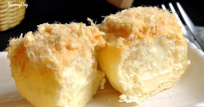 Cách làm bánh mì phô mai tan chảy phủ chà bông ăn cực ngon