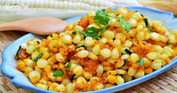 Cách làm bắp xào tôm khô đơn giản nhưng siêu ngon