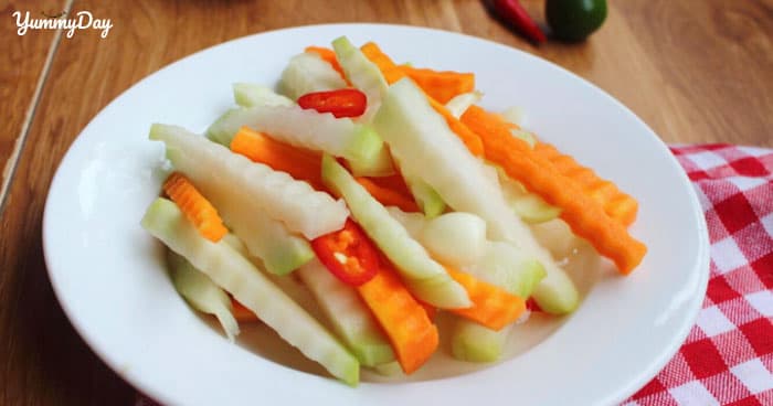 Muối dưa món su hào cà rốt giòn giòn ăn là thích mê