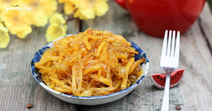 Cách làm mứt gừng dẻo với đu đủ đúng tủ vị mứt bất hủ ngày Tết