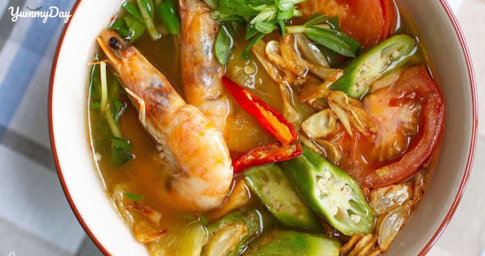 Cách nấu canh chua tôm đơn giản dễ làm chuẩn phong cách Nam Bộ