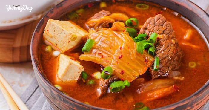 Cách nấu canh kim chi đậu hũ thơm lừng nức mũi