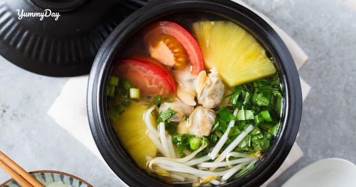 Cách làm món canh nghêu nấu chua đặc biệt