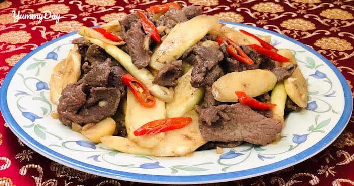 Củ niễng xào thịt bò - Món ngon lạ miệng cho mâm cơm gia đình