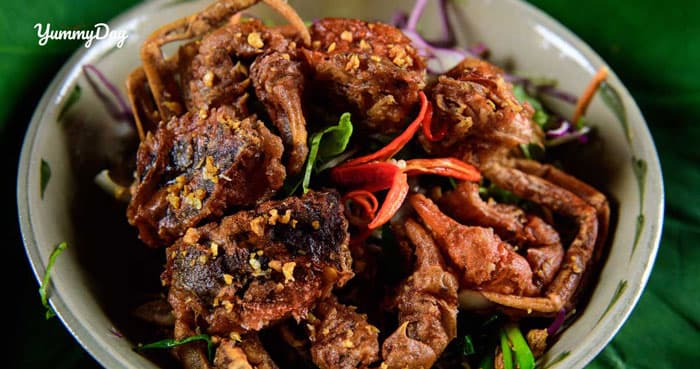 Cua rang muối hương vị mặn mòi trong từng thớ thịt