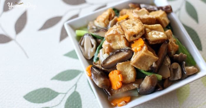 Cách làm món đậu hũ kho nấm rơm chay cực thơm ngon tại nhà