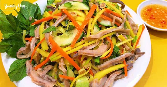 Cách làm gỏi bao tử heo xoài xanh giòn ngon tươi mát