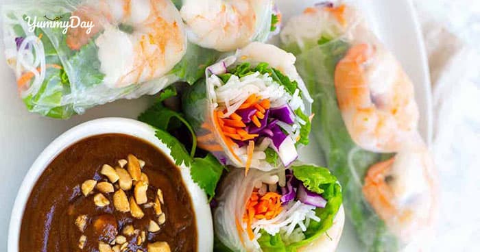 Gỏi cuốn tôm thịt thơm ngon, hấp dẫn cho những ngày hè oi ả