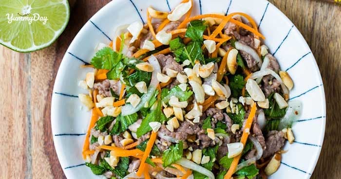 Cách làm gỏi bò tái chanh thơm ngon, bổ dưỡng ăn hoài không ngán