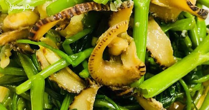 Cách làm ốc giác xào rau muống ngon đắm đuối chị em đều mê