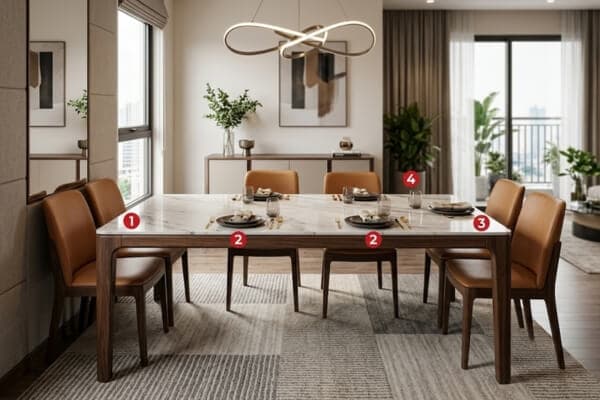 Những sai lầm thường gặp khi lựa chọn bàn ăn cho gia đình