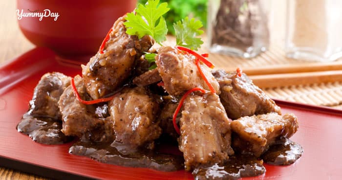 Làm sườn non kho tiêu ngon mê ly thay đổi khẩu vị