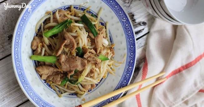 Tim lợn xào giá bổ dưỡng thanh mát lại siêu ngon