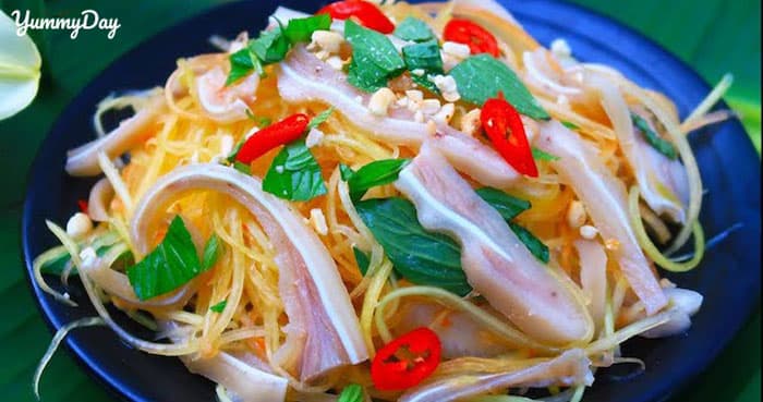 3 cách làm gỏi đu đủ tai heo giòn dai lạ miệng ngon ơi là ngon
