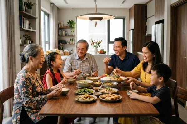 Bàn ăn không chỉ là nội thất mà còn là nơi gắn kết gia đình