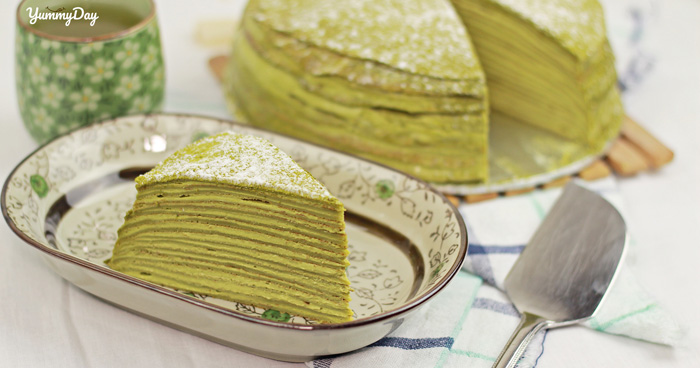 Đong đầy Bánh crepe ngàn lớp trà xanh (Matcha Mille Crepe)