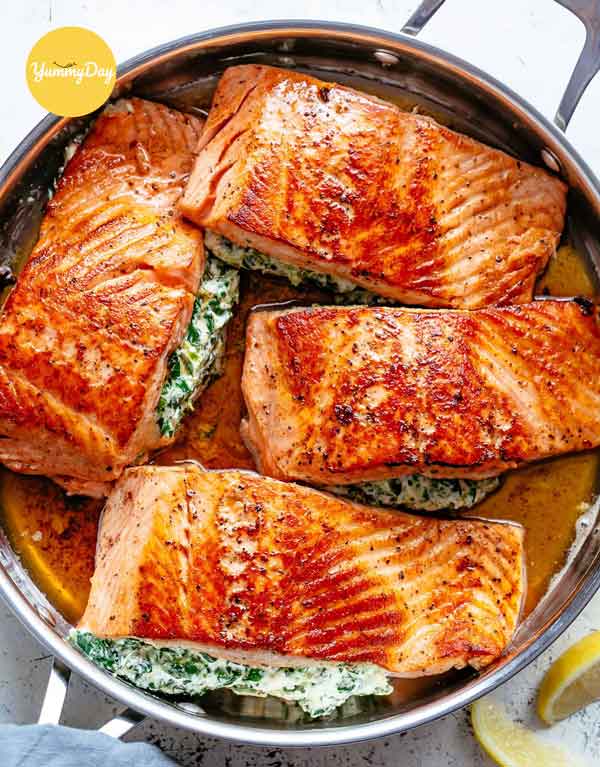 Cách làm cá hồi nướng phô mai thơm ngon béo ngậy - YummyDay