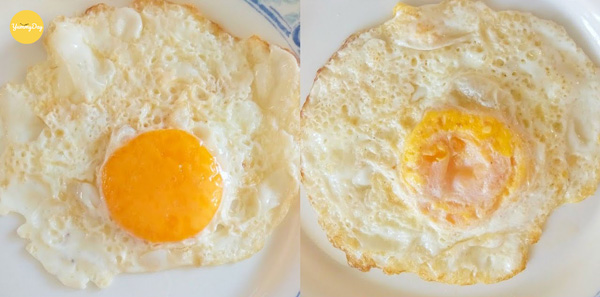 Đừng để trứng chín quá ăn sẽ bị khô lắm