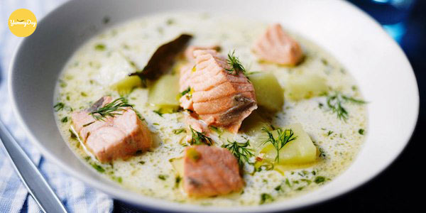 Nấu súp cá hồi ngon như nhà hàng